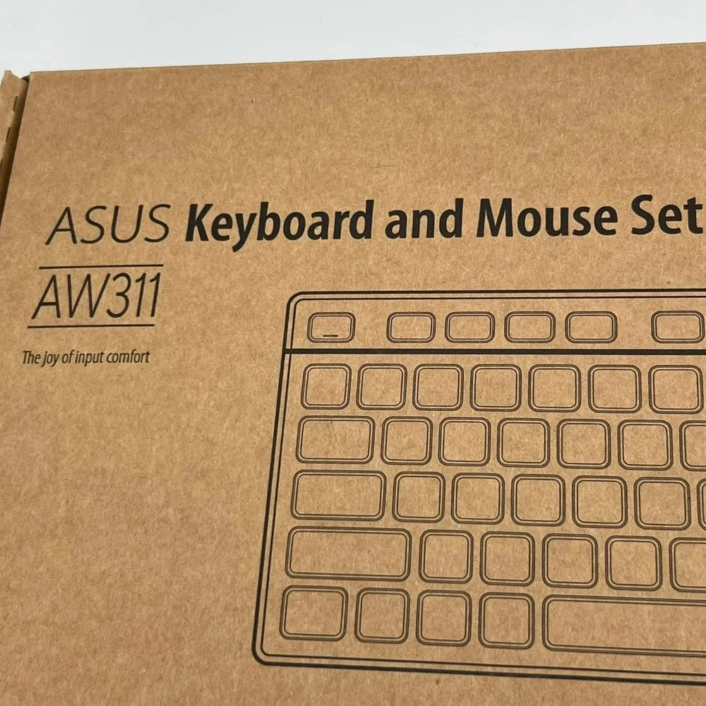 ASUS AW311 Wired Keyboard and Mouse Set Black Brand New USB Optical Combo